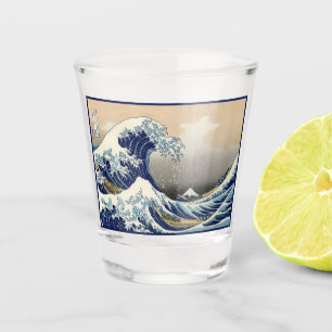 Great Wave off Kanagawa & Mount Fuji Japan Sea Shot Glass