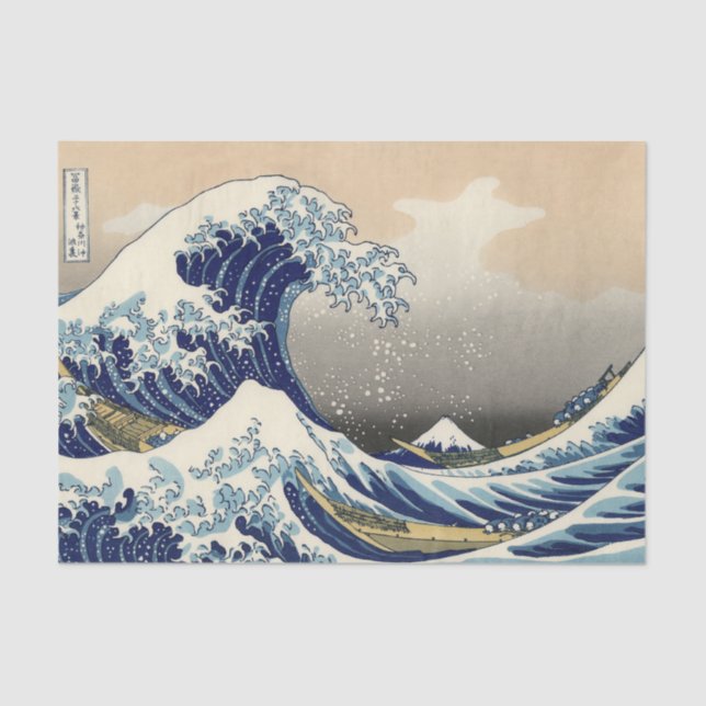 Great Wave off Kanagawa & Mount Fuji Japan Sea Tissue Paper (Front)