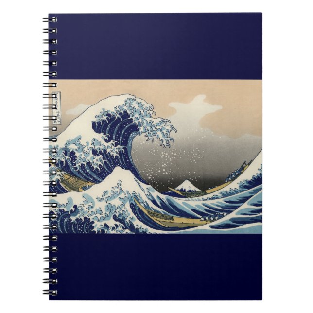 Great Wave off Kanagawa Oriental Fine Art Spiral Notebook (Front)