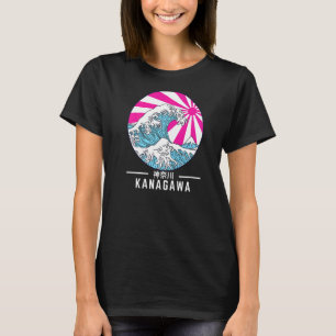 Great Wave Off Kanagawa Vaporwave Glitch Aesthetic T-Shirt