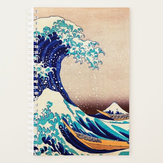 Great Wave Off Kanagawa Vintage Japanese Art Planner (Front)
