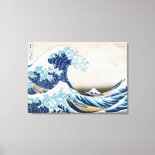 Great Wave Off Kanagawa Vintage Japanese Fine Canvas Print