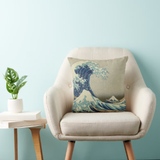 Great Wave Off the Coast of Kanagawa by Hokusai Cushion