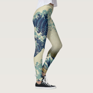 Great Wave Off the Coast of Kanagawa by Hokusai Leggings