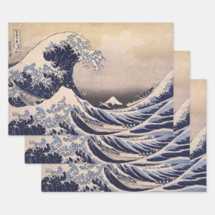 Great Wave Off the Coast of Kanagawa by Hokusai Wrapping Paper Sheet