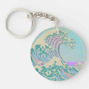 Great Wave Pastel Key Ring