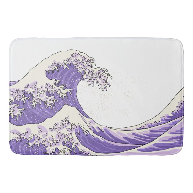 Great wave - purple bathmat (Front)