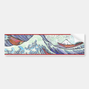 Great wave sticker