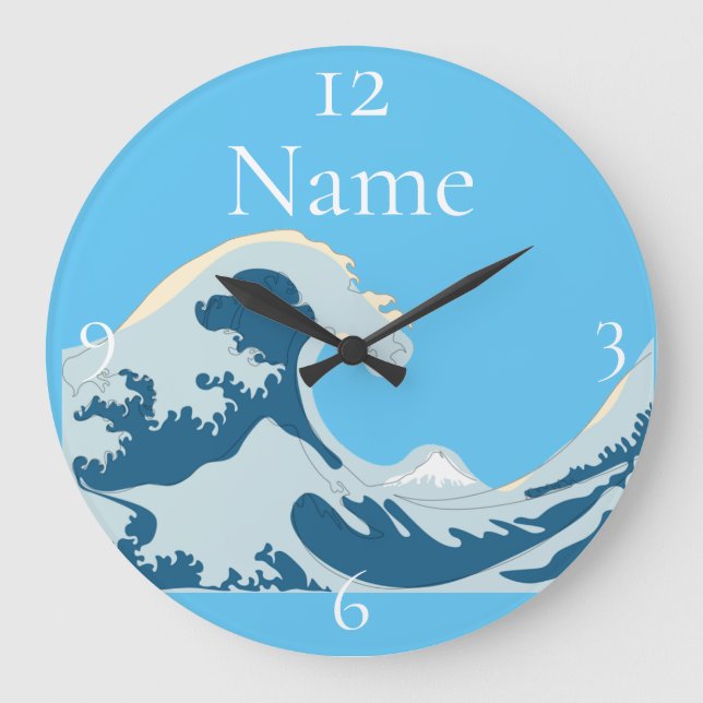 Great Wave Thunder_Cove Large Clock (Front)