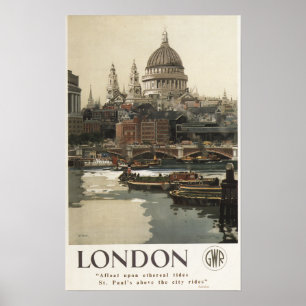 Great Western Railway St. Paul's Travel Poster