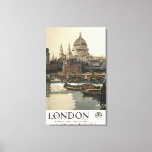 Great Western Railway St. Paul's Travel Poster Canvas Print
