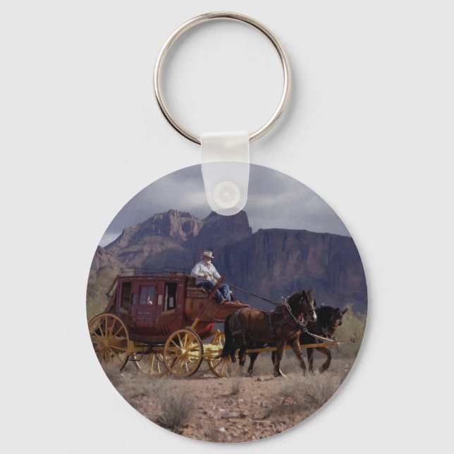 Great Western Trail Stagecoach Key Ring (Front)