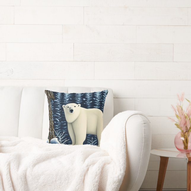 Great White Bear Of The North Cushion (Couch)
