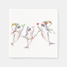 Great White Christmas Party Napkins