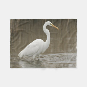 Great White Egret Fleece Blanket
