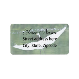 Great White Egret Label