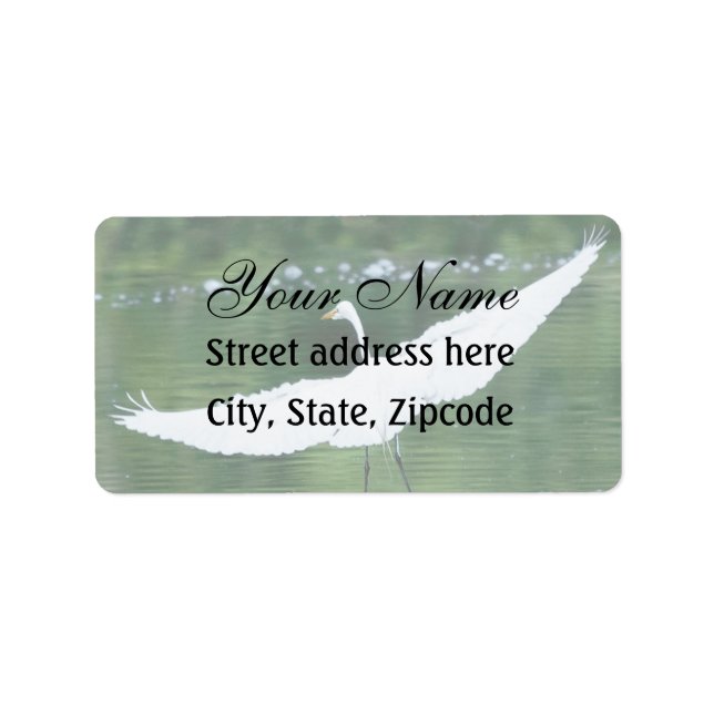 Great White Egret Label (Front)