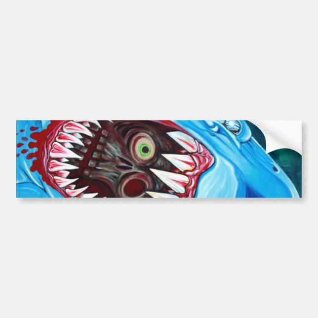 Great White Gobstopper - Shark VS Zombie Bumper Sticker (Front)