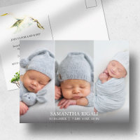 Great White Heron 3 Photo Birth Announcements