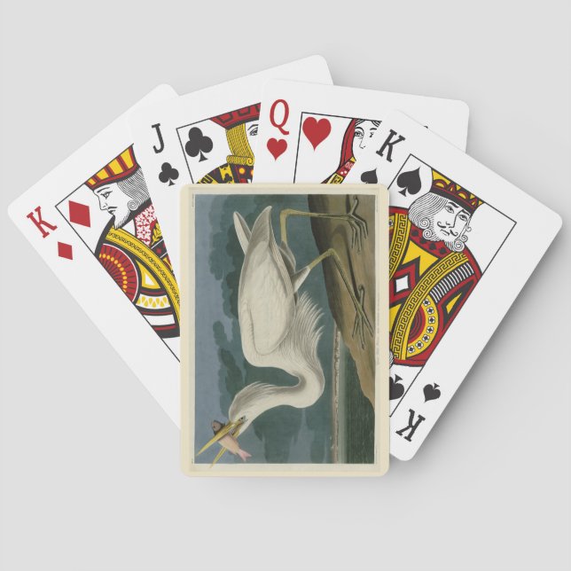 Great White Heron, from Audubon's Birds of America Playing Cards (Back)
