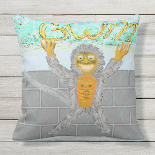GREAT White Monkey Outdoor Cushion