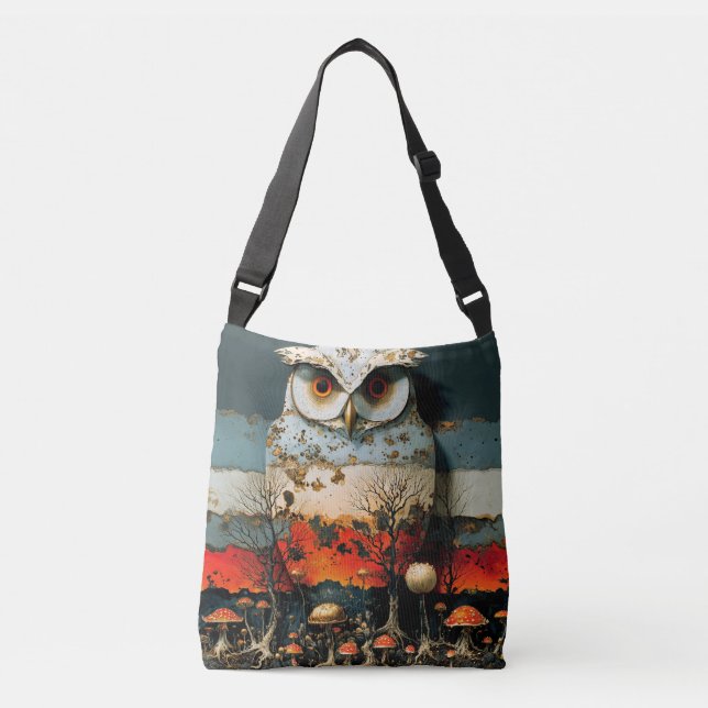 Great white Owl Crossbody Bag (Front)