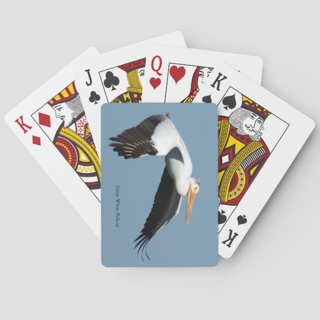 Great White Pelican playing cards (Back)