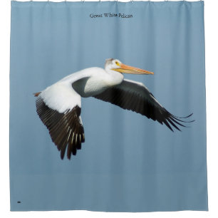 Great White Pelican shower curtain