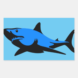 Great White Rectangular Sticker