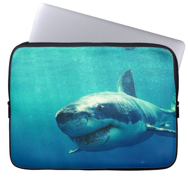 GREAT WHITE SHARK 1 LAPTOP SLEEVE (Front)