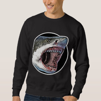 Great White Shark Attack Circle Sweatshirt