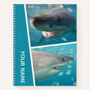 Great White Shark Australia Photo Collage Notebook