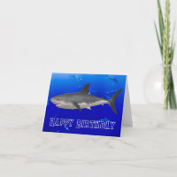 Great White Shark Birthday Card