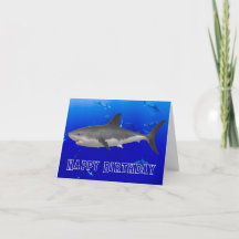 Great White Shark Birthday Card