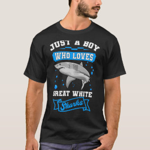 Great White Shark Boy Oceanologists Largest Predat T-Shirt