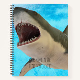 Great White Shark Boys School Spiral Notebook