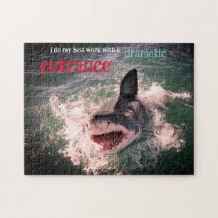Great white shark breaching jigsaw puzzle