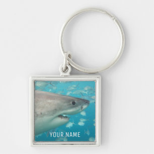 Great White Shark Close Up Underwater Australia Key Ring