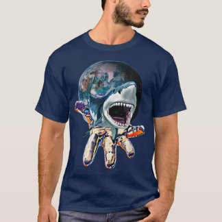 Great White Shark colourful Sharks Predator Shark  T-Shirt