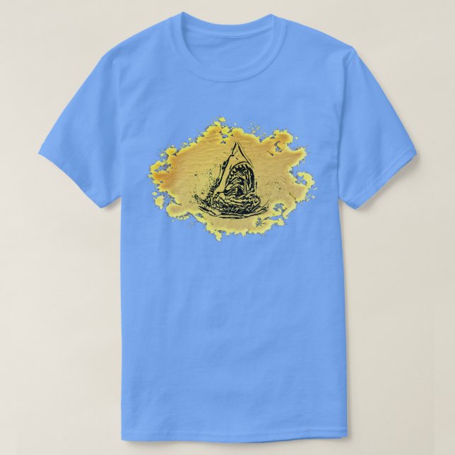 Great White Shark colourful Sharks Predator Shark T-Shirt (Design Front)