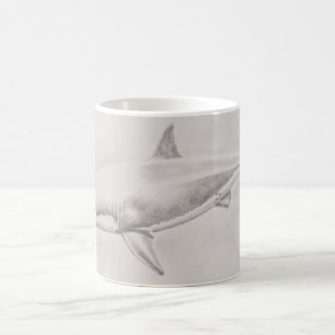 Great White Shark Drawing Coffee Mug