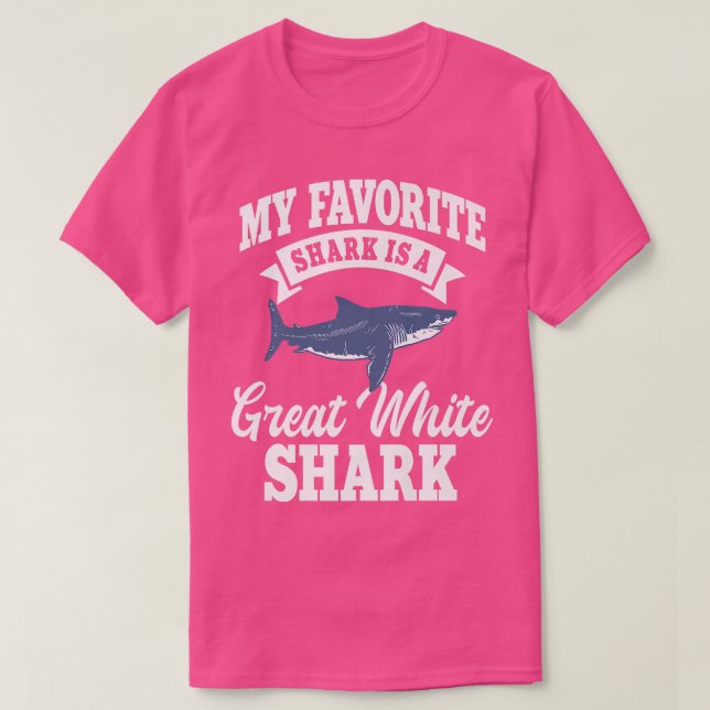 Great White Shark Favourite Largest Predator Fish  T-Shirt (Design Front)