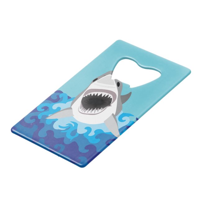 Great White Shark Funny Cartoon (Front Angled)