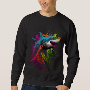 Great White Shark Graffiti Style Sea life Sharks Sweatshirt