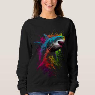 Great White Shark Graffiti Style Sea life Sharks Sweatshirt
