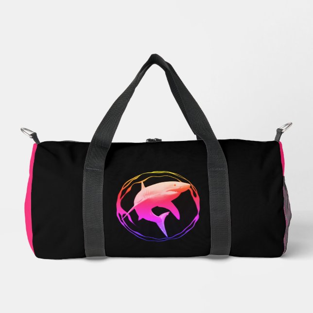 Great White Shark Graphic Design Duffle Bag (Front)