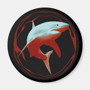 Great White Shark Graphic Design Magnet