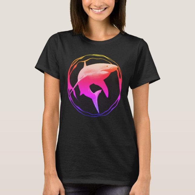 Great White Shark Graphic Design T-Shirt (Front)