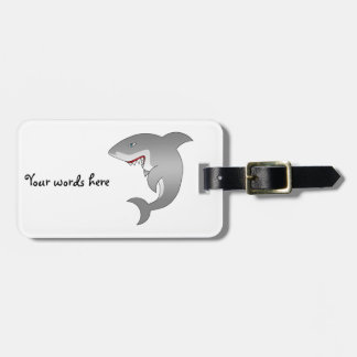 Great white shark luggage tag