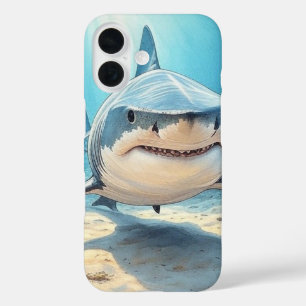 Great White Shark Ocean iPhone 16 Case